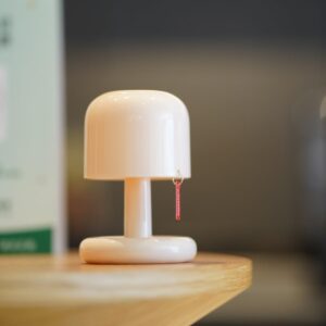 Mini Mushroom Desktop Lamp - USB Rechargeable LED Night Light, Creative for Coffee Bar, Home Decor, Bedside, White